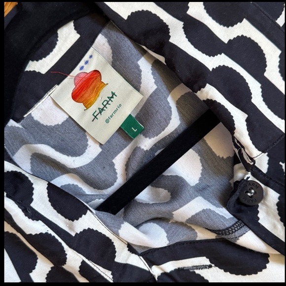 New Anthropologie Farm Rio Palermo Long-Sleeve Belted Midi Dress Size L - Picture 7 of 8